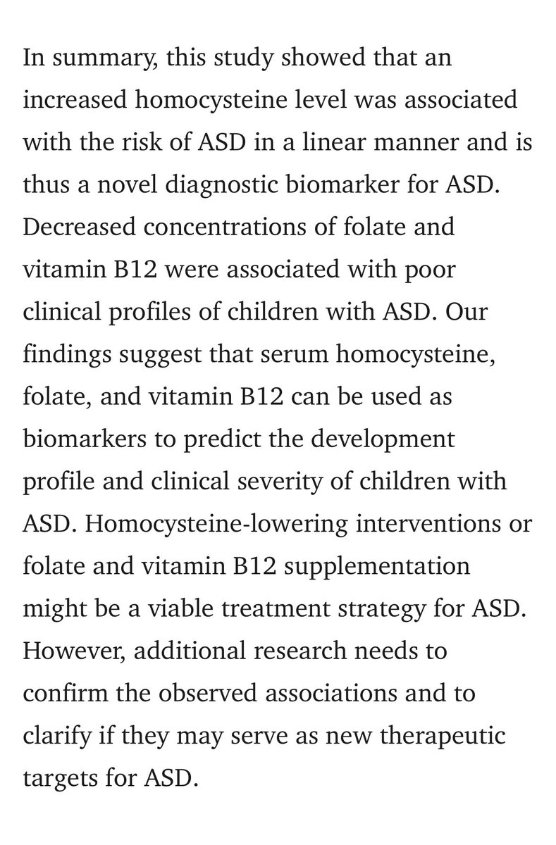 AwarenessB12's tweet image. Homocysteine and “Autism”
Don’t wait for damage done. High homocysteine is toxic to nerves, vessels, pregnancies, neurodevelopment.
Reminder: Folic acid is not the same as whole food folate, and folic acid is not a good usable folate for all people.
pmc.ncbi.nlm.nih.gov/articles/PMC94…
