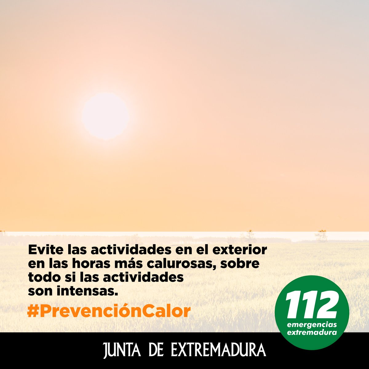 #Consejo112Extremadura #PrevenciónCalor