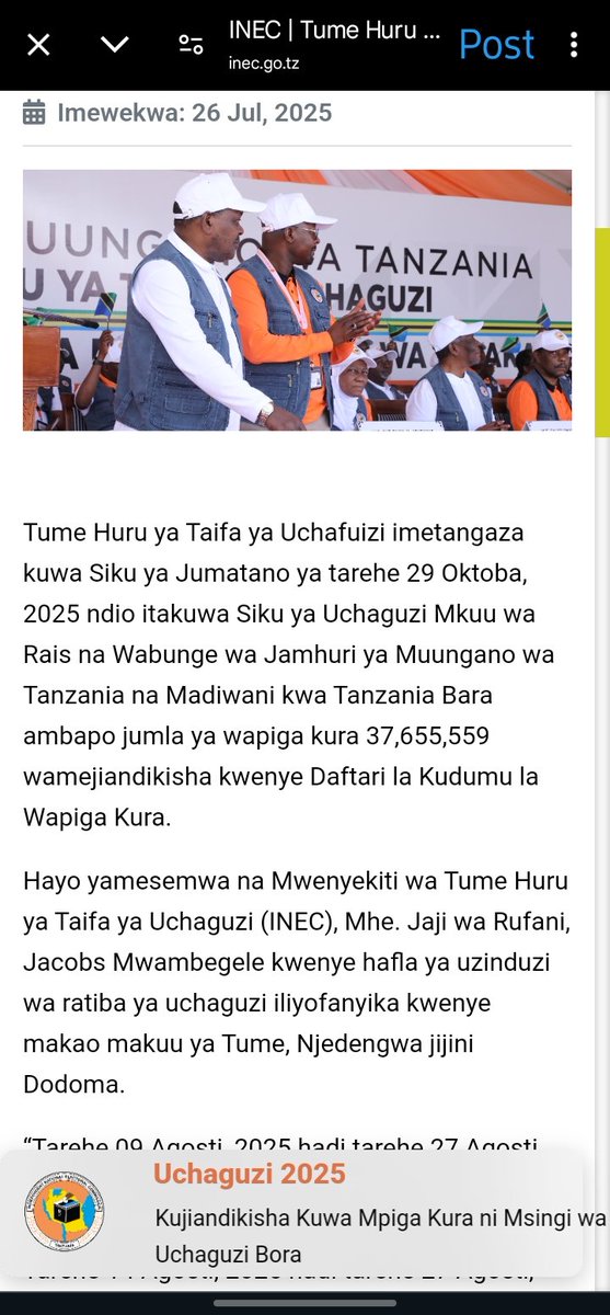 HopeQuotes__'s tweet image. unajua nilijua ni Edit, Kumbe ni kweli na nimejaribu Kuingia kwenye Website yao nimekuta ni hivyo-Hivyo
"TUME YA UCHAFUIZI" 😁😁😁
au Ndio Kiswahili Fasaha!? @TumeUchaguziTZ
Hata Kwenye Hiyo ParaGraphy Mstari wa Kwanza tu ndio hivyo 😁😁