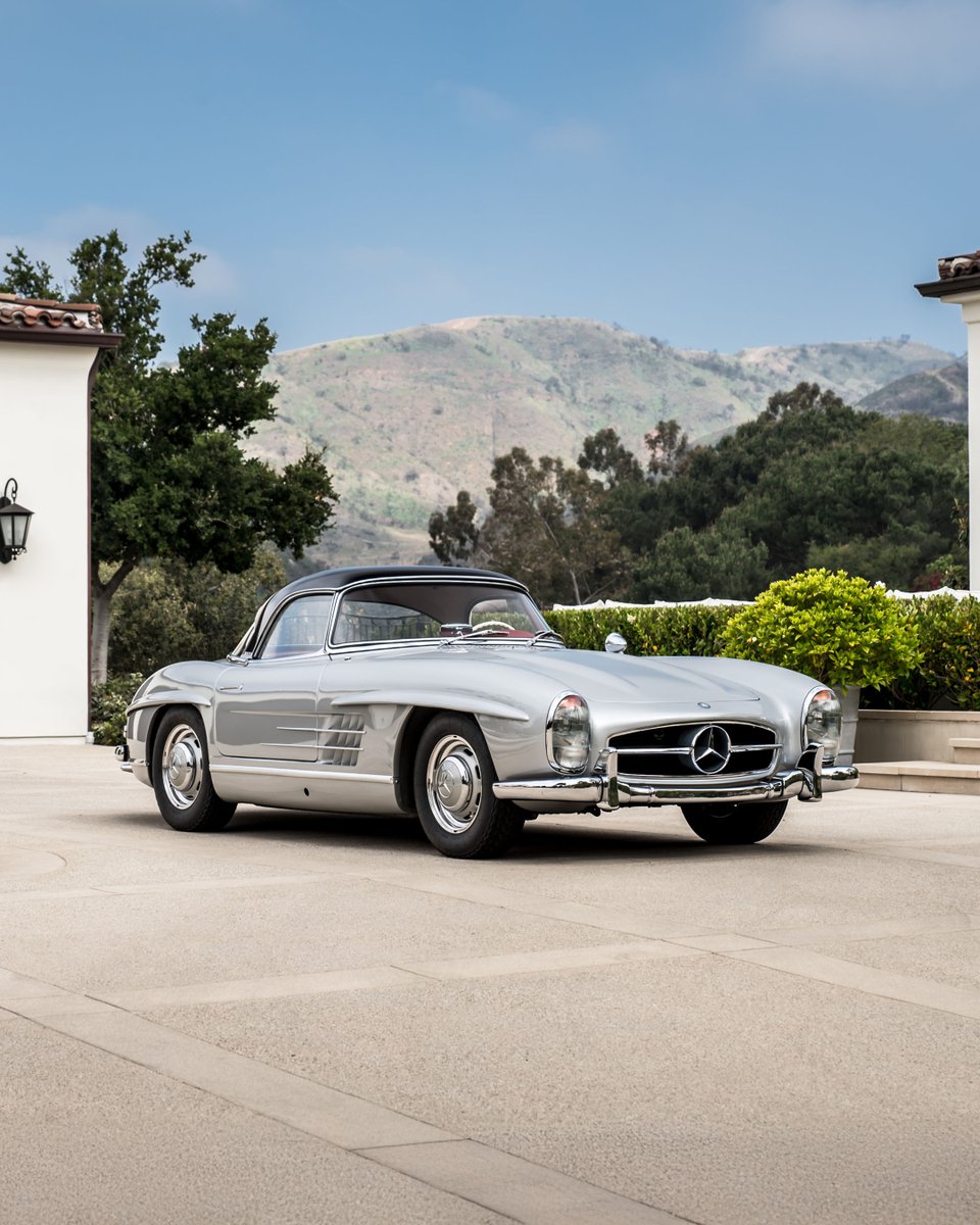 rmsothebys's tweet image. Matching-numbers. Alloy block. Disc brakes. One of the best 300 SL specs ever built.
Originally delivered to Switzerland in a one-off factory color, now restored by Kienle and ready to tour.
This 1962 300 SL Roadster hits the block at Monterey this August. Register to bid at…