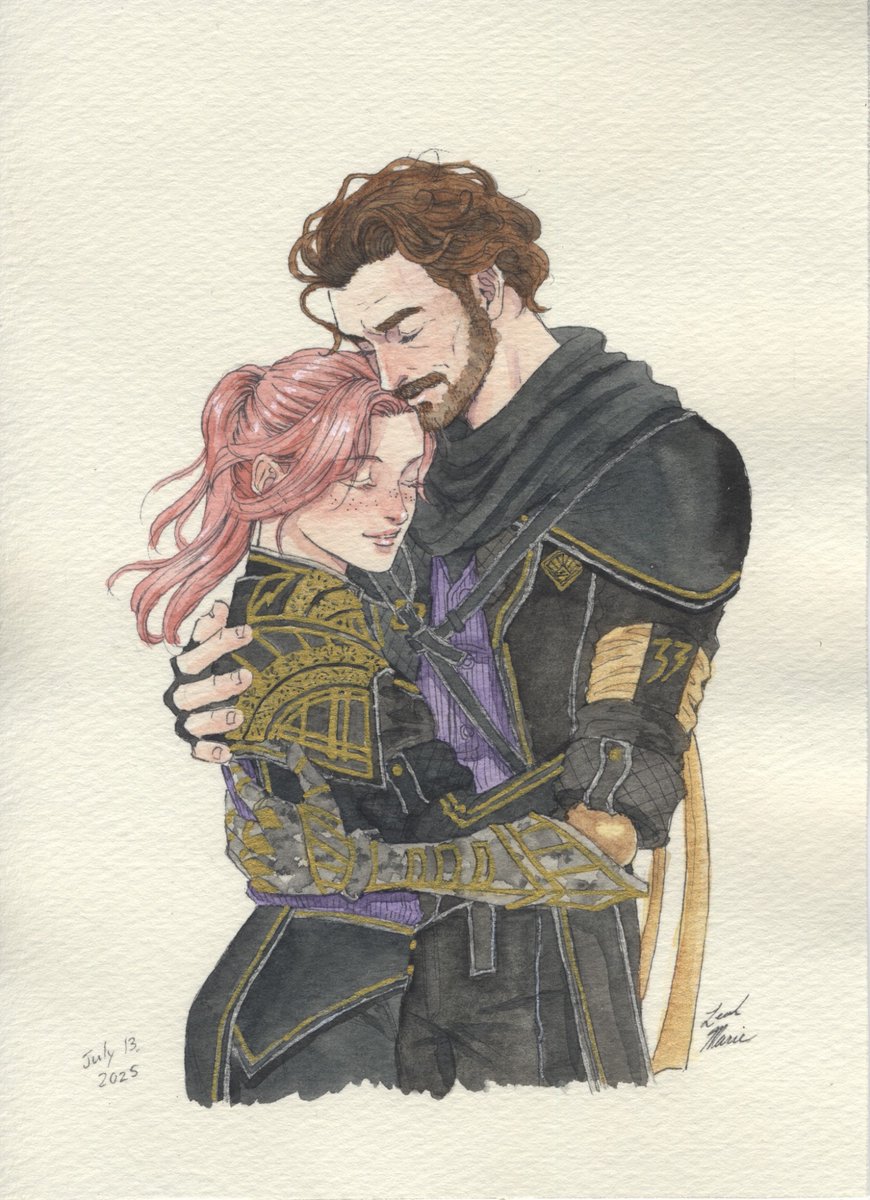 “Solace”

Done with Marie’s watercolors on Watson watercolor paper.

#ClairObscurExpedition33 #Maelle #Gustave