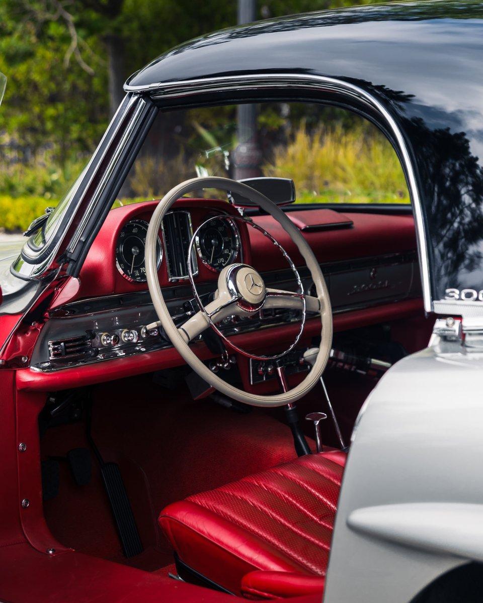 rmsothebys's tweet image. Matching-numbers. Alloy block. Disc brakes. One of the best 300 SL specs ever built.
Originally delivered to Switzerland in a one-off factory color, now restored by Kienle and ready to tour.
This 1962 300 SL Roadster hits the block at Monterey this August. Register to bid at…