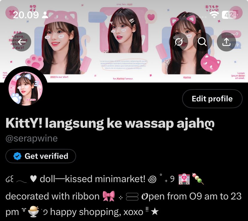 katcaws's tweet image. beautiful bio from @wordinh, terimakasih banyak untuk bionya kakak anon dan kak Iris! 💖 semoga semua kebaikan kak anon & kak Iris digantikan lebih lagi oleh Tuhan! amin 🧚♀️💗