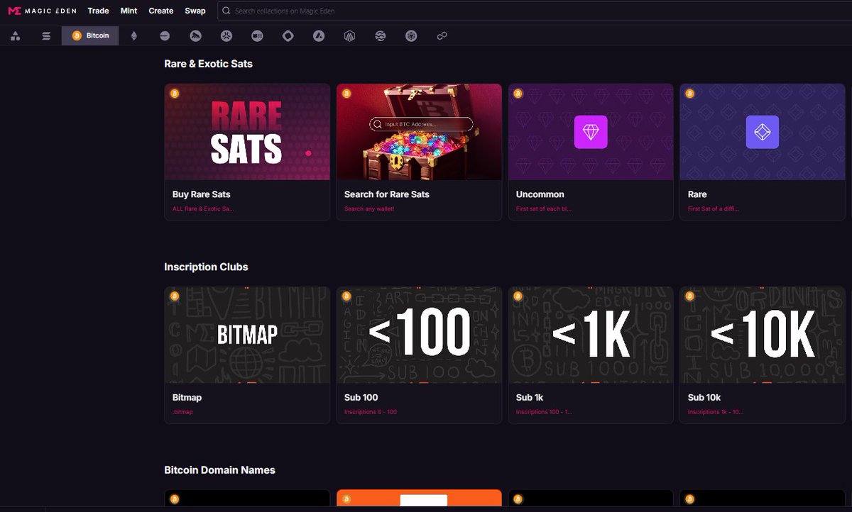 dazza9x's tweet image. How to find the earliest, historic Bitcoin Ordinals inscribed?
If you scroll down the @MagicEden Bitcoin marketplace page you'll see "Inscription Clubs"
- &lt;100 are the first 101 bitcoin ordinal inscriptions every created
- &lt;1K are the first 1001..and so on
If you know what toβ¦