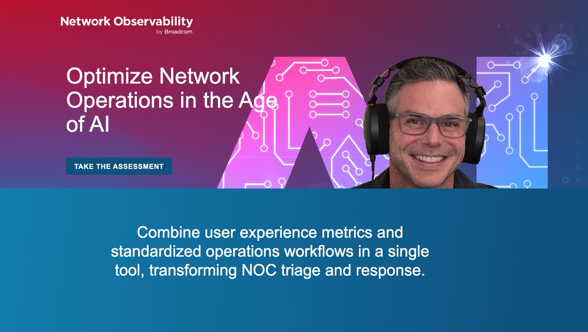Still guessing what's slowing down your network team?

Take our quick assessment to see how combining UX metrics with standard workflows can change the game for your NOC.

Smarter triage. Faster response. No crystal ball required. networkobservability.broadcom.com/optimize-netwo…