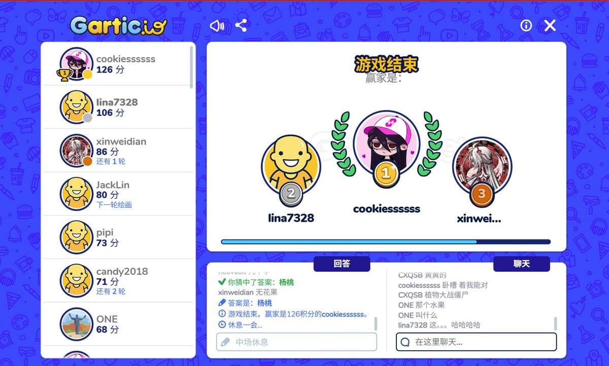 😆今晚玩你画我猜 
大家都是灵魂画手 赢了个第二✌️
好玩 爱玩 下周希望还有

<a href="/SuccinctLabs/">Succinct</a> 
<a href="/succinct_zw/">Succinct 华语🇨🇳</a> 
<a href="/0xCRASHOUT/">crashout</a> 
<a href="/lovecity0088/">人在币圈（Lovecity） (小爱)</a>