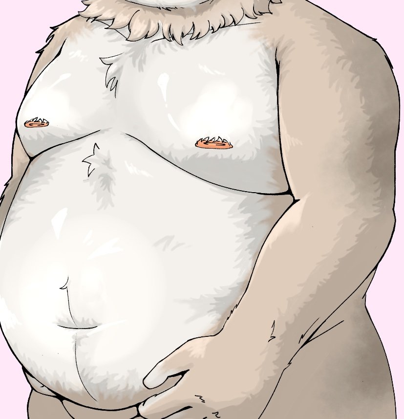 Yuukechi's tweet image. BELLY! 

#Chubby #furrynsfw #furryart #furry
