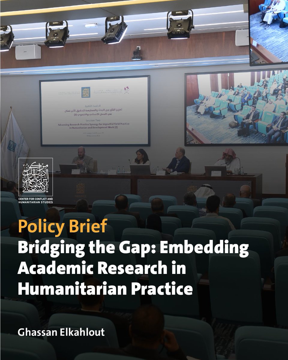 onlineCHS's tweet image. 🔴 CHS Policy Brief | “Bridging the Gap: Embedding Academic Research in Humanitarian Practice”, by Ghassan Elkahlout, CHS Director.
📖 This brief outlines key obstacles to effective engagement between researchers and humanitarian actors and proposes a focused agenda for…
