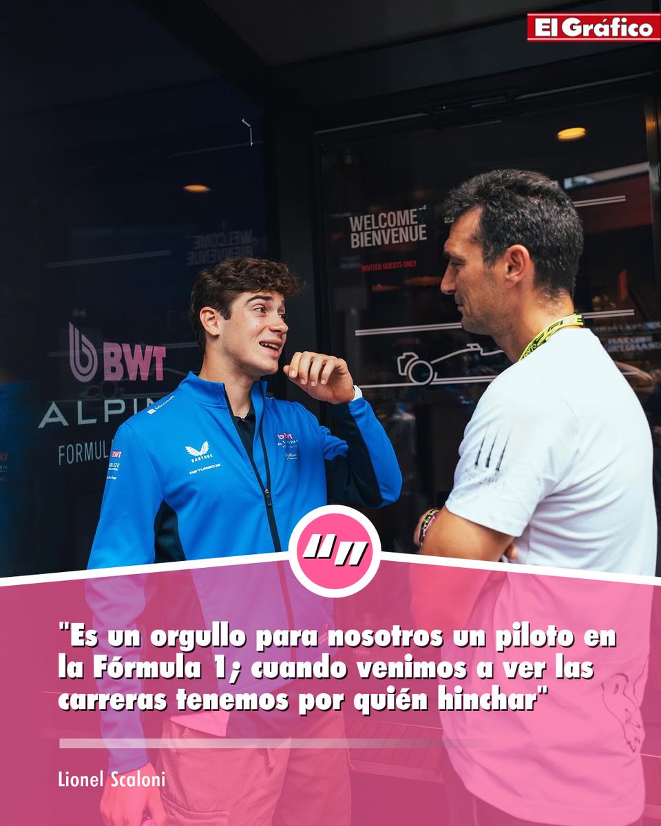 elgraficoweb's tweet image. 🫡🇦🇷 Lionel Scaloni, presente en Spa para la F1: el orgullo por alentar a Franco Colapinto y el fanatismo de su hijo por Max Verstappen.
⛈️ El comienzo de la carrera, demorado por tormenta.