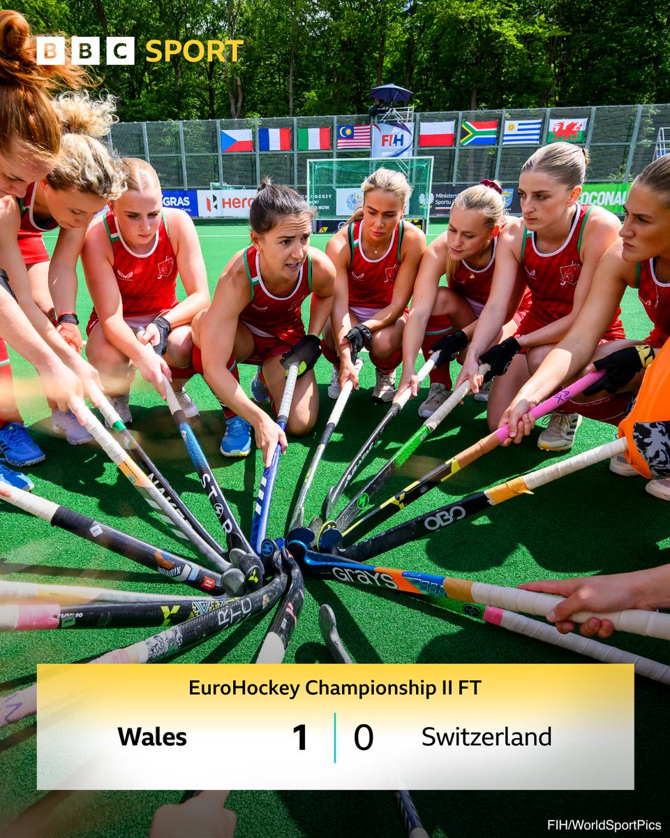 Wales' women win their opening game of the EuroHockey Championship II as captain Beth Bingham's goal separates the sides 🏑

#BBCHockey