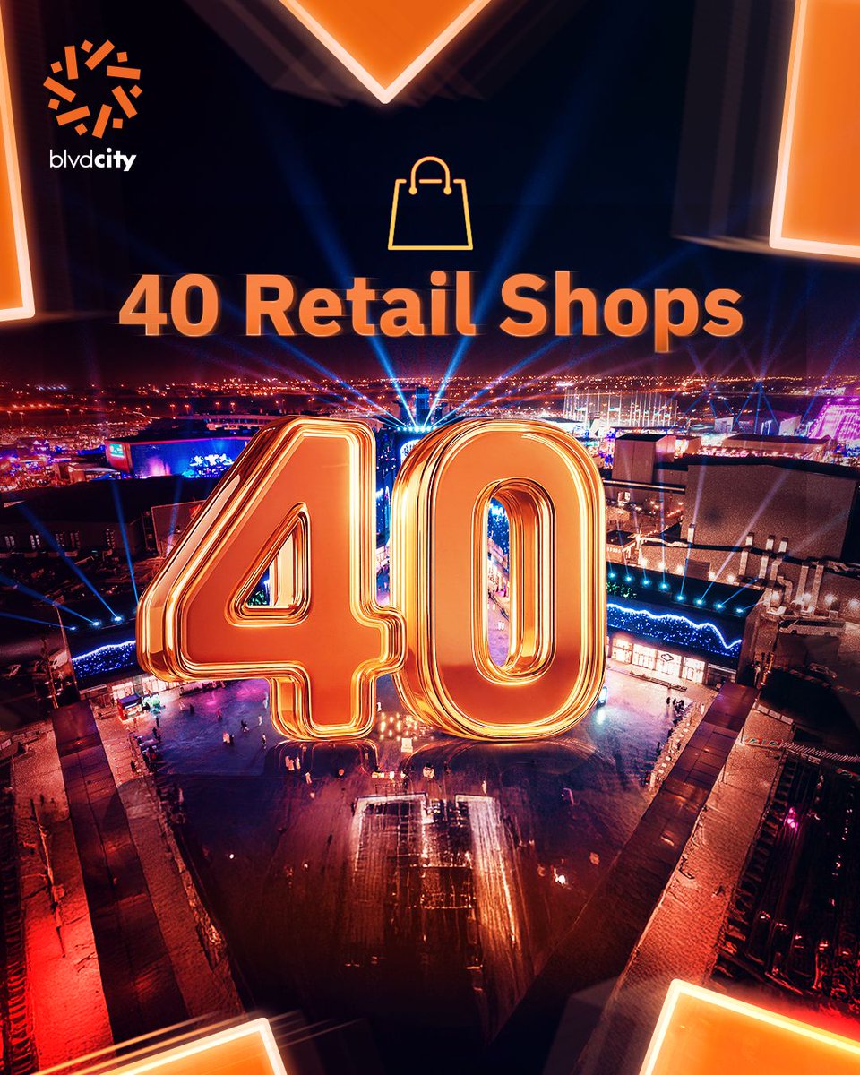 40 متجر بانتظاركم في #بوليفارد_سيتي 🛍️
تجربة تسوّق متنوعة لكل الأذواق 🤩

40 shops are waiting for you in #BlvdCity 🛍️
A shopping experience for every taste 🤩