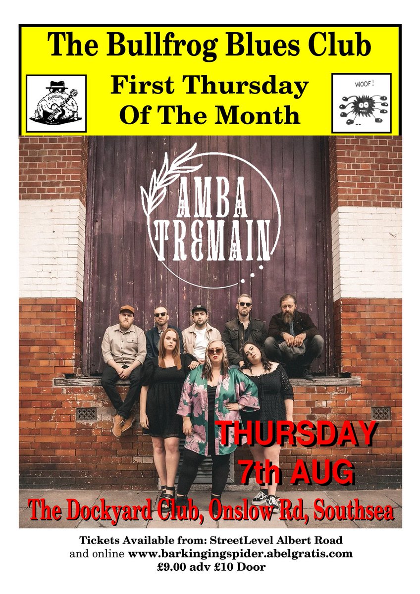 Dan Ogus (@danogus1) on Twitter photo The Bullfrog Blues Club, Southsea (Portsmouth's longest running blues club - 2025 is our 25th year !) is very proud to welcome back <a href="/ambatremain/">Amba Tremain</a> & her band Thursday 7th August, 8pm
Amba and her fabulous band's last show at The Bullfrog in 2023 was a blast, get your tickets asap ! The Bullfrog Blues Club, Southsea (Portsmouth's longest running blues club - 2025 is our 25th year !) is very proud to welcome back <a href="/ambatremain/">Amba Tremain</a> & her band Thursday 7th August, 8pm
Amba and her fabulous band's last show at The Bullfrog in 2023 was a blast, get your tickets asap !