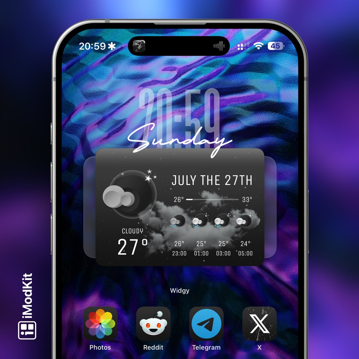 Kmokhtar79's tweet image. Sunday with another Widgy and still running on iOS 18.5
Mockup @SeanKly