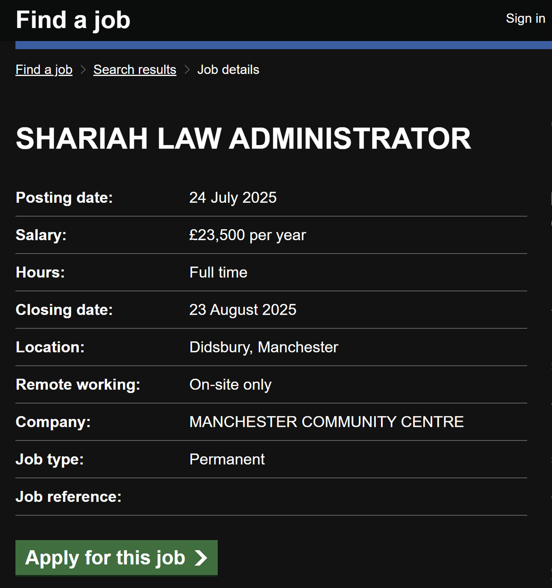 "The idea that Sharia law is coming to the UK is a far-right myth"
Nope - it's here, and it's funded by your taxes.