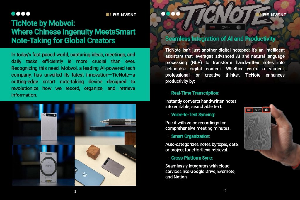 AI_Reinvent's tweet image. 🚀 China&apos;s NEW Productivity Obsession!

10,000+ SOLD in weeks
Already SOLD OUT in major cities!

Say hello to TicNote – the AI smart notebook that’s changing how China works. ✍️🤖
#ticnote #aitools #smarttech #chinatech #worksmarter #mobvoi