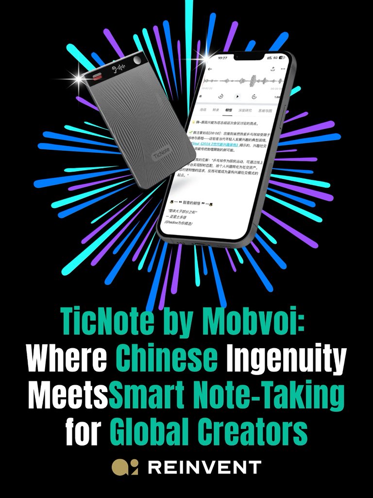 AI_Reinvent's tweet image. 🚀 China&apos;s NEW Productivity Obsession!

10,000+ SOLD in weeks
Already SOLD OUT in major cities!

Say hello to TicNote – the AI smart notebook that’s changing how China works. ✍️🤖
#ticnote #aitools #smarttech #chinatech #worksmarter #mobvoi