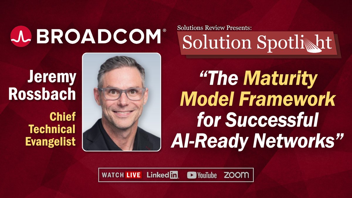 Most network teams are stuck in reactive mode — but AI won’t wait.

Join Broadcom’s Jeremy Rossbach on Aug 12 at 12 PM ET to learn how to get your network AI-ready.

Live demo + Q&amp;A.
Register: us06web.zoom.us/webinar/regist…