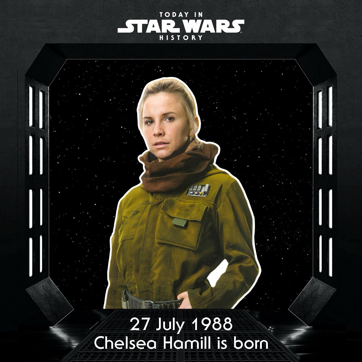 TodayinStarWars's tweet image. 27 July 1988 #TodayinStarWarsHistory Happy birthday to Mark Hamill's daughter, Chelsea Hamill aka Koo Millham in The Last Jedi!