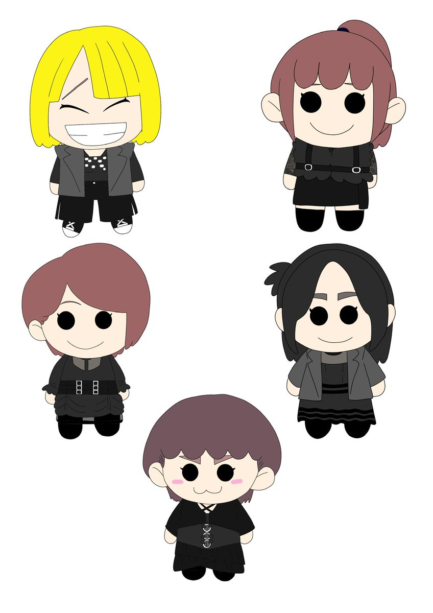 esora_0401's tweet image. ぬいぐるみシリーズ完成しました！！🍎
シンプルに描けました（´-`）.｡oO

#EOE #EastOfEden  #湊あかね　様🎤　#Ayasa 様🎻　#Yuki 様🎸　#MIZUKI 様🥁　#MINA 様🎸