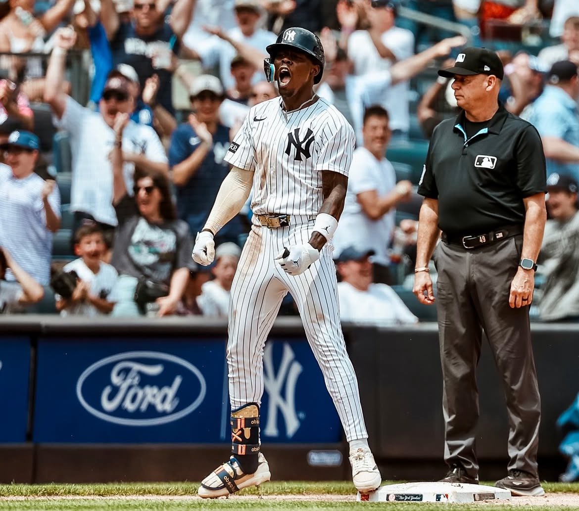 1 year ago today, Jazz Chisholm Jr. became a New York Yankee. In 119 games:

.261/.337/.500
29 HR
28 SB
.837 OPS
135 wRC+
5.2 fWar

Superstar-level production 👽