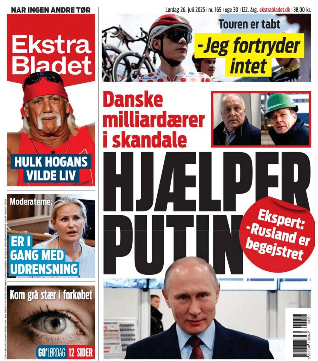 PetrNov95968147's tweet image. „Dánští miliardáři nadále slouží Putinovi.
Rusko je nadšené“:
Dánsko má svou vlastní „Russiagate“ – vláda dává poslední Kyjevu a dánští miliardáři spolupracují s Ruskem.
„Dánští miliardáři nadále slouží ruské plynové flotile, což je výhodné pro Putina a ruskou vojenskou…