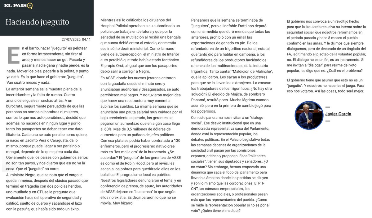 Comparto columna de hoy: 
Haciendo jueguito 

elpais.com.uy/opinion/column…