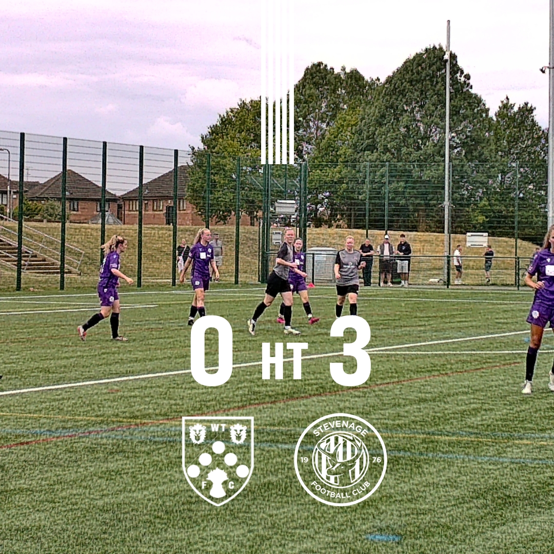 StevenageFCW's tweet image. Half time and a good performance from the girls in purple, with 2 goals from Sarah Wiltshire and a goal for Gemma Croucher.