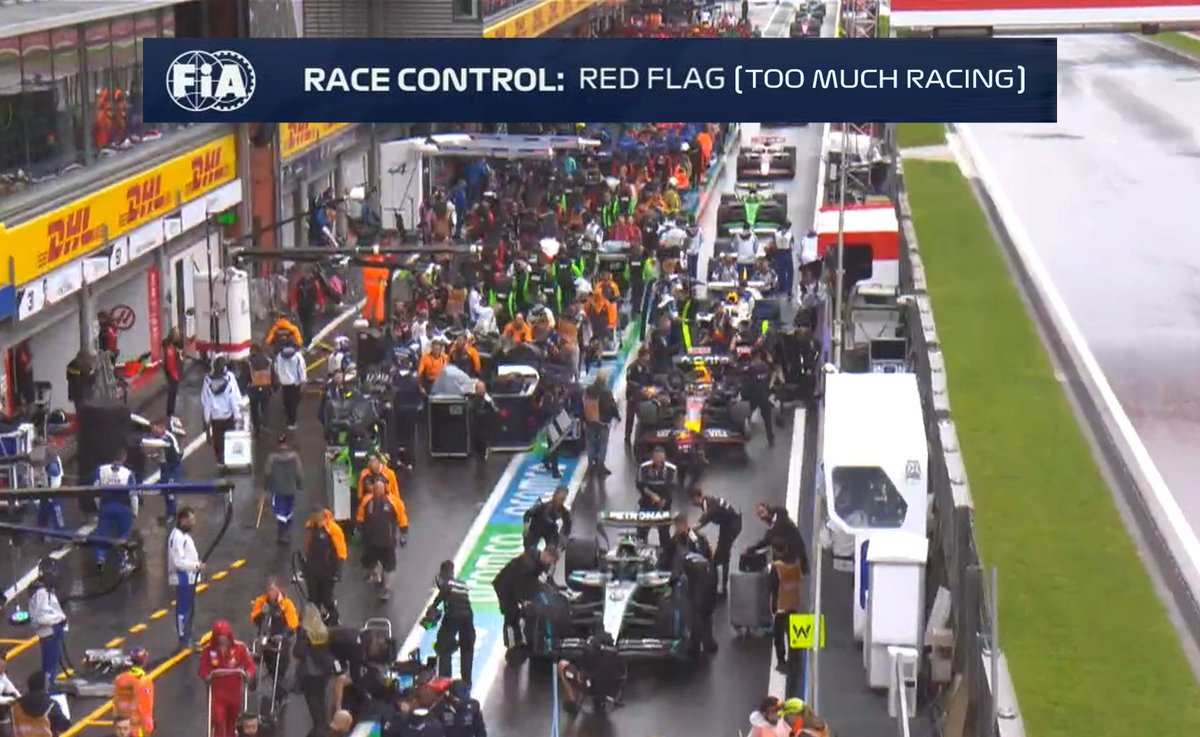 🚨 The FIA has refused to restart the #BelgianGP in fear of “too much racing”, with more updates on the way.

(via @Motorsports)