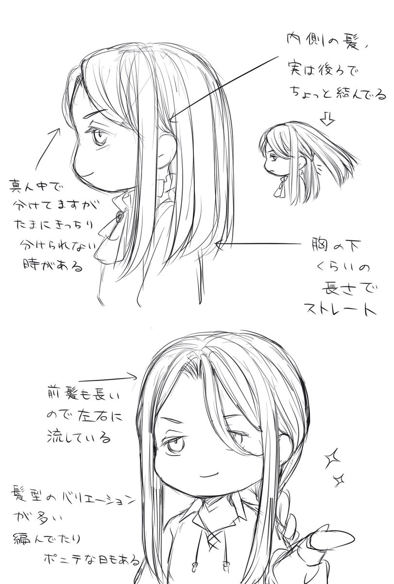 amtten11's tweet image. そういえば以前、別アカウントの方であげてた落書き髪型解説のアーノルト、ベルゼル編です。
こちらのタグ▶︎ #あまたんちの創作話 から以前ポストした創作キャラ設定をご覧頂く事が出来ますので、もし宜ければご覧下さい☺️
ややこしい設定なので、ほんと申し訳ない限りでございます…🫠💦