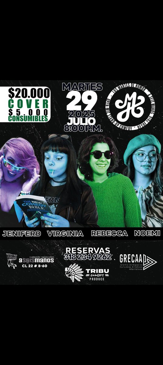 Este martes en el centro de Bogotá con estas hermosas e inteligentes y divinas mujeres.
