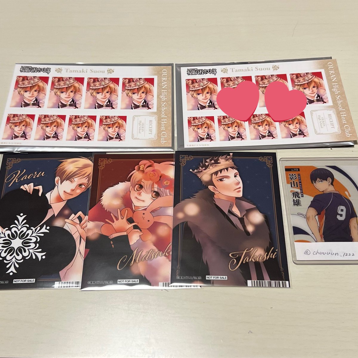 【交換】桜蘭高校ホスト部 アニメイト フェア ブロマイド 証明写真館

<譲> 
ブロマイド: 薫   埴之塚 光邦   銛之塚 崇

証明写真: 環

<求>
ブロマイド: ハルヒ

証明写真: 鏡夜

郵送での交換希望です📮
検索からでもお気軽にお声掛けください。