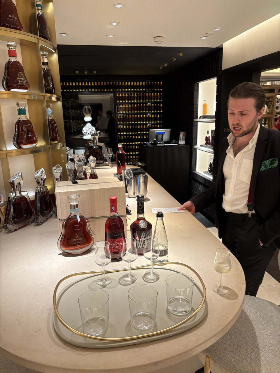 Spirit-ed mood at Cognac tasting <a href="/Harrods/">Harrods</a>
