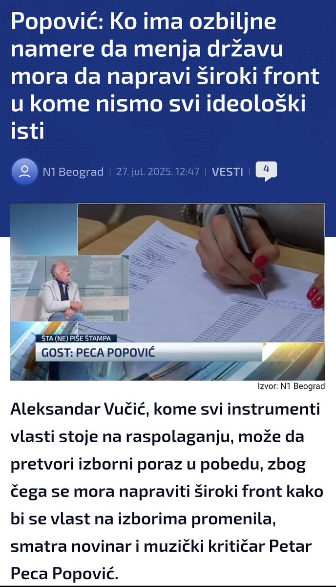 DjordeMacak's tweet image. Opet bi kao pre 25 godina da spoje kuso i repato, u kom bi liberalno-levičarska-nvo ekipa vodila glavnu reč.
Kako planiraju da spoje "Ne damo Kosovo" i "Kosovo je nezavisno, moramo to prihvatiti" u istu kolonu živo me zanima?