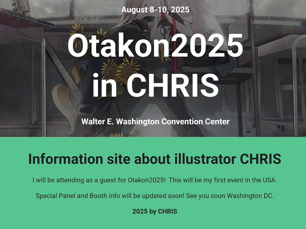 jp_chris's tweet image. 8月8〜10日アメリカ・ワシントンD.C.で開催される「#Otakon2025」ゲスト出演に関する情報とサークル情報をまとめた公式ページを更新しました!
I updated the official page that summarized information about guest appearances and booth information for Otakon 2025!
🔗 sites.google.com/view/otakon202…