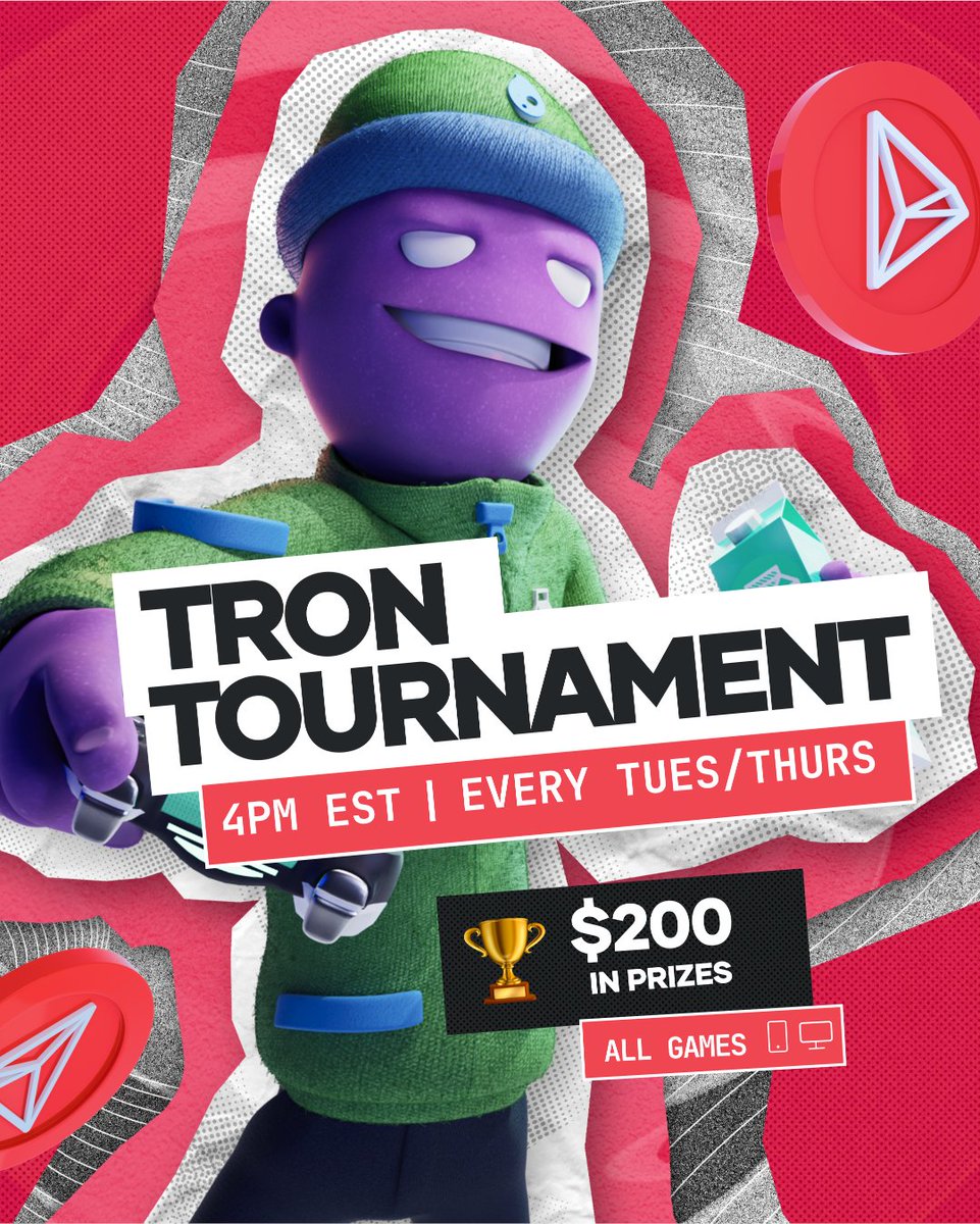 ScoreMilk's tweet image. Score Milk Tron Tournament 🎮🔥
Tuesday and Thursday at 4PM EST
Join us on Discord: discord.gg/q8ZrQVfdsX
Play: Snake Game, Candy Rush, Block Puzzle, Gravity Blocks and TronVerse: Top Score! 💪
Play for real rewards 💰🚀
#TRONgaming #Web3Gaming #ScoreMilk