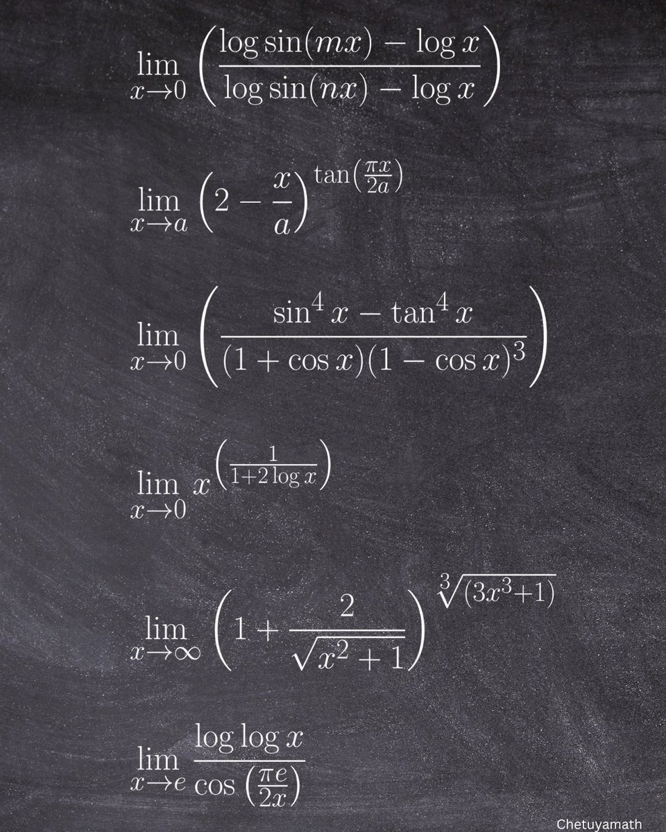 ChetuyaGamma's tweet image. A collection of some beautiful problems on Limits.
#math