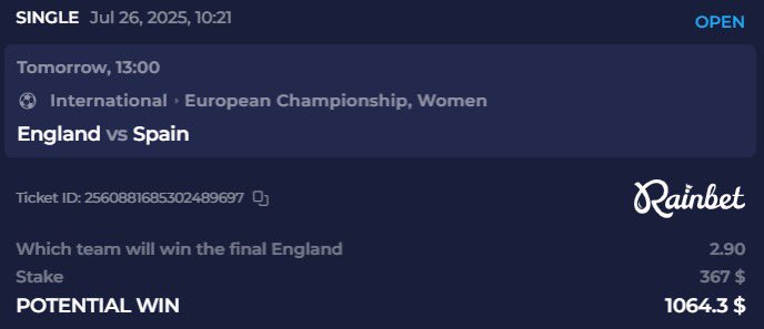 Trenchings's tweet image. Don’t bite me back for this
England is taking the finals even though I love u Spain ❤️