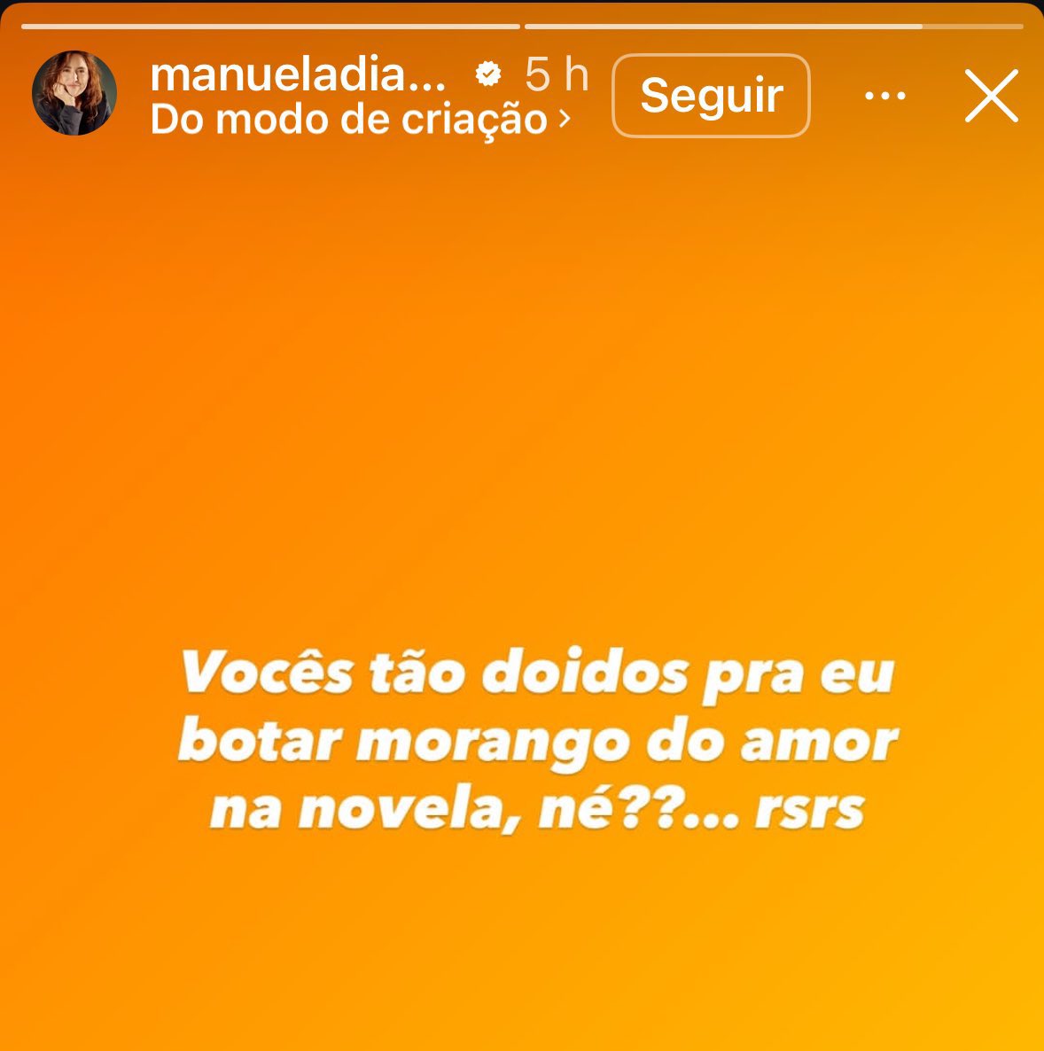 Point__Pop's tweet image. Manuela Dias, autora de 'Vale Tudo', da a entender que o tema 'Morango Do Amor' será pautado na novela:
“Vocês tão doidos para eu botar morango do amor a novela, né?… rsrs”
.