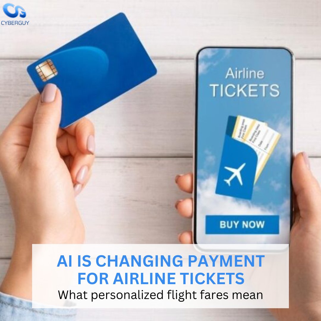 cyberguy's tweet image. Delta is now using AI to set personalized ticket prices. Here's how it could change the way you book flights and what it might cost you.
Learn more here: cyberguy.com/ai/ai-changing…
#DeltaAirLines #AIpricing
