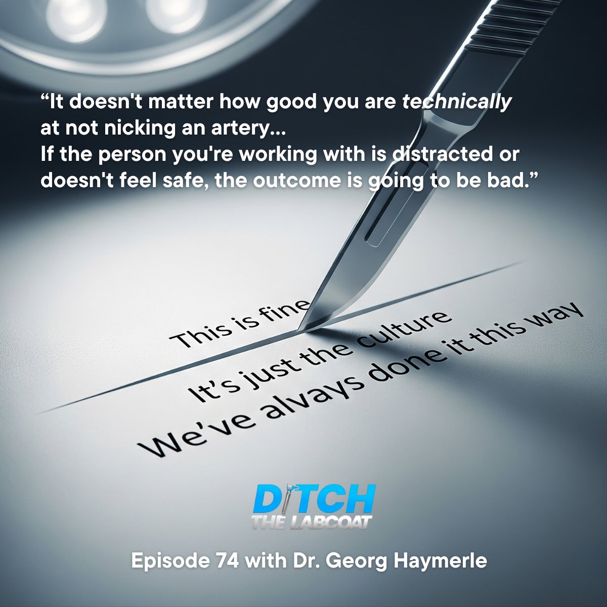 You can be the most precise surgeon in the world.
But if the team around you doesn’t feel safe to speak up—
The vibe is off.
And so is the outcome.

🩺 “It doesn’t matter how good you are technically...If the person at your elbow isn’t fully present or doesn’t feel safe, patients