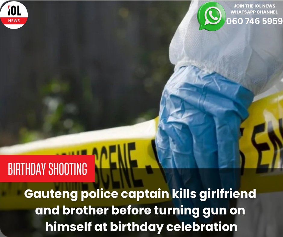 IOL's tweet photo. A woman and her brother were shot dead, allegedly by a police captain, during a family celebration in Protea late on Saturday night.
#news #woman #brother #policecaptain #shooting #Pretoria
Read on https://t.co/E6RXmbph2C https://t.co/KCJbCd5Na1