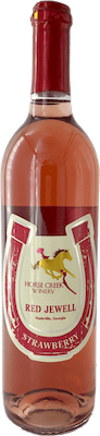 Red Jewell= Light, Semi-Sweet, Strawberries. Did someone say strawberries?! Sweet, juicy strawberries?! Great over vanilla ice cream;   horsecreekwinery.com  We're moving to winebottledaily.bsky.social