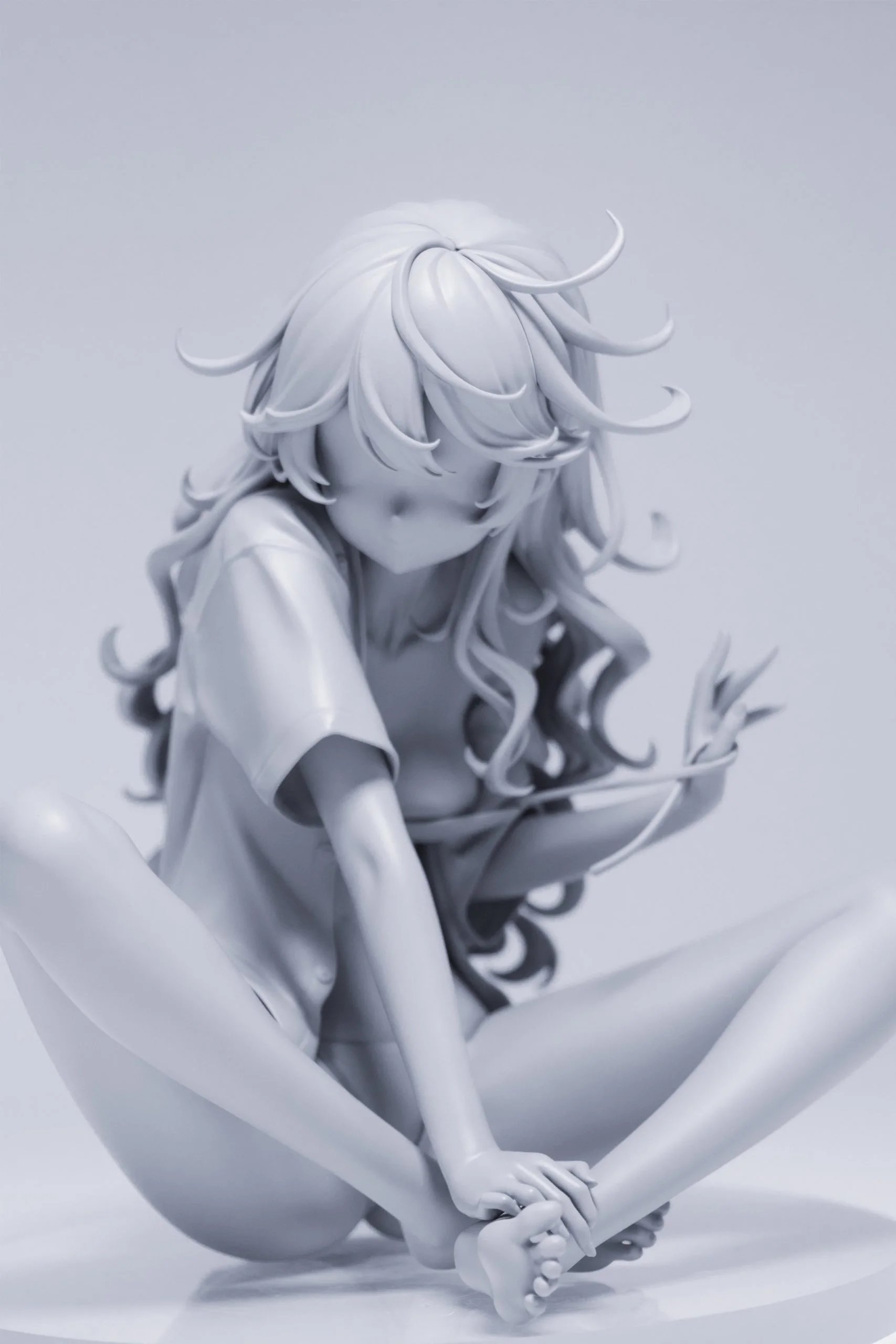 B'full 茗猫氏オリジナルイラスト クローリン 1/7スケール フィギュア 無防備な愛らしい姿に注目！茗猫氏の描く美少女「クローリーン