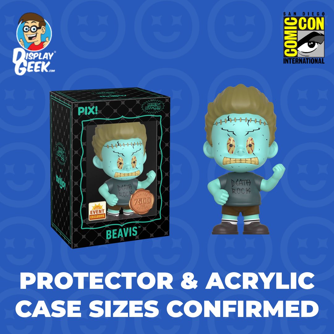 DisplayGeek's tweet image. Protector size confirmed: SDCC Exclusive #Thrilljoy Pix!*

Our new Pix! Protectors are available for pre-order and will be here in about a month - We also have Premium Acrylic Cases for them available on DisplayGeek.com right now as well! 

ETA: Early September 📦