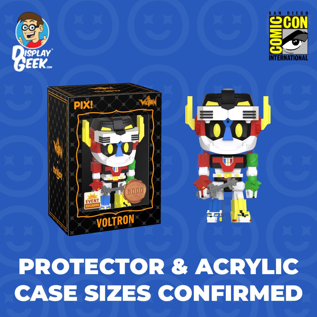 DisplayGeek's tweet image. Protector size confirmed: SDCC Exclusive #Thrilljoy Pix!*

Our new Pix! Protectors are available for pre-order and will be here in about a month - We also have Premium Acrylic Cases for them available on DisplayGeek.com right now as well! 

ETA: Early September 📦