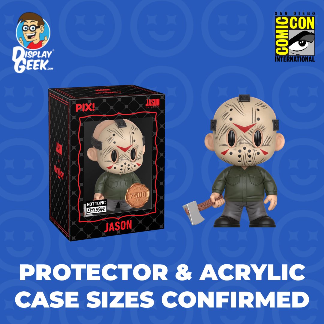 DisplayGeek's tweet image. Protector size confirmed: SDCC Exclusive #Thrilljoy Pix!*

Our new Pix! Protectors are available for pre-order and will be here in about a month - We also have Premium Acrylic Cases for them available on DisplayGeek.com right now as well! 

ETA: Early September 📦