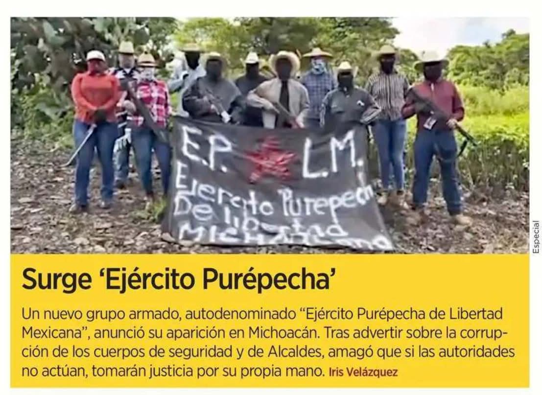 jose_anton's tweet image. Tenemos varios días viendo este tipo de videos que circulan en redes sociales, advirtiéndonos sobre un eventual levantamiento armado en el interior de Michoacán.
Hoy, ya es nota en el Reforma.