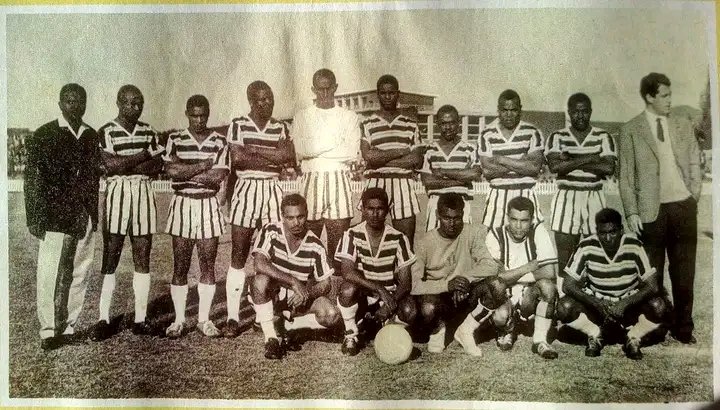 Henry Cele in 1961 as a professional with Durban Aces United.