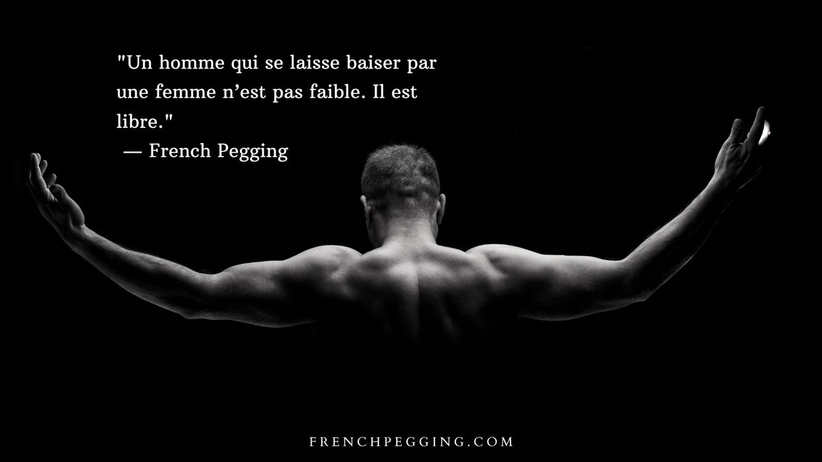 "Un homme qui se laisse baiser par une femme n’est pas faible. Il est libre."
🖤 Une citation signée French Pegging
👉 frenchpegging.com
#Pegging #Fetish #Femdom #FrenchPegging #SoumissionMasculine #CitationSexuelle