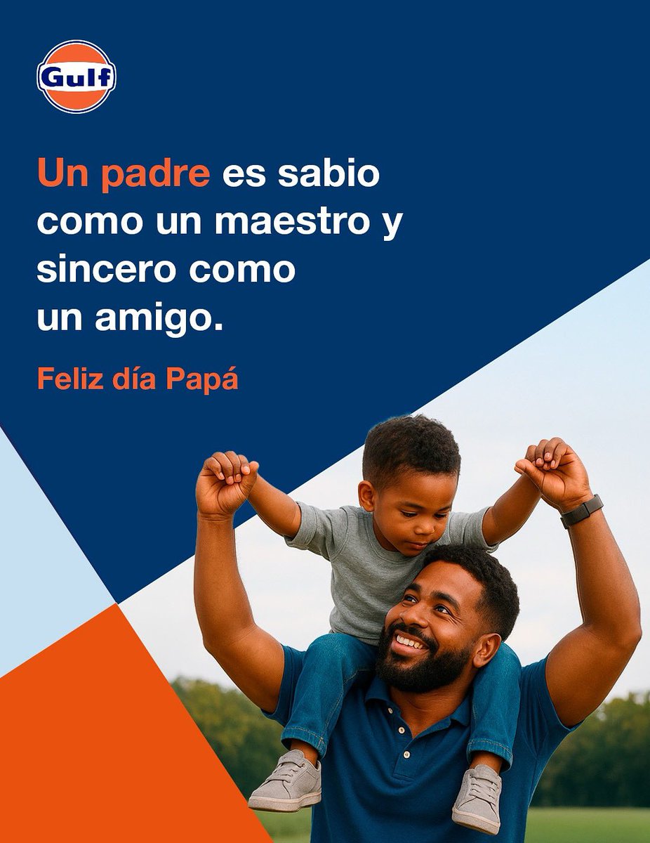 Gulf oil Dominicana (@gulfoilrd) on Twitter photo Hoy celebramos a quienes guían, inspiran y acompañan cada paso.
¡Feliz Día del Padre! 🧡
<a href="/juantomasdiazi/">Juan Tomás Díaz</a>
#DíaDelPadre #GulfOilDominicana #PapásQueInspiran #FuerzaGulf Hoy celebramos a quienes guían, inspiran y acompañan cada paso.
¡Feliz Día del Padre! 🧡
<a href="/juantomasdiazi/">Juan Tomás Díaz</a>
#DíaDelPadre #GulfOilDominicana #PapásQueInspiran #FuerzaGulf